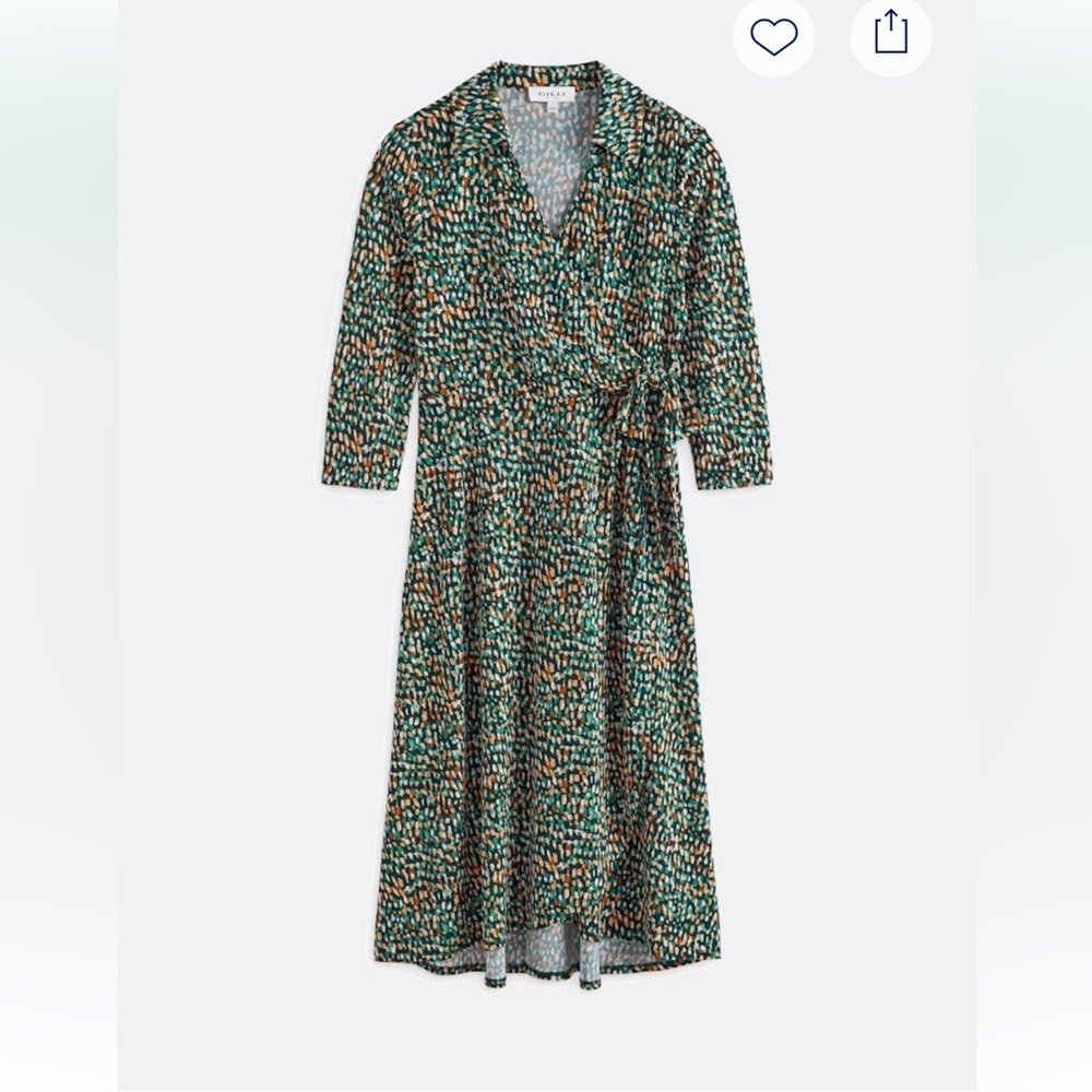 NWT Gilli Green and Taupe Long Sleeve Dress. Size XL